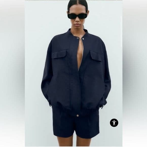 ZARA пролетен бомбър от лен р-р ХС