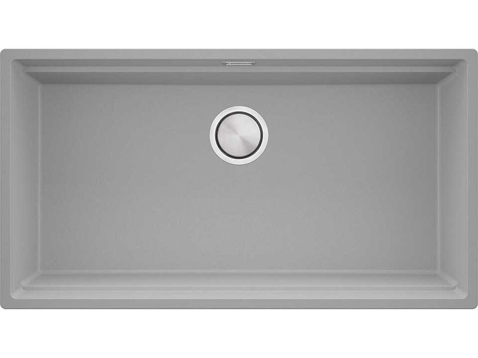 Сива кухненска мивка за вграждане под плот Прага 90 Level 860 x 470 мм