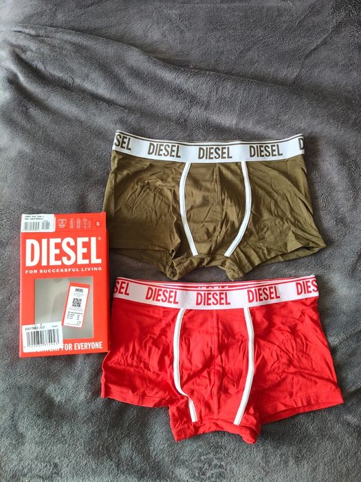 Diesel set 2 boxeri bikini roșu și kaki mărimea S noi originali
