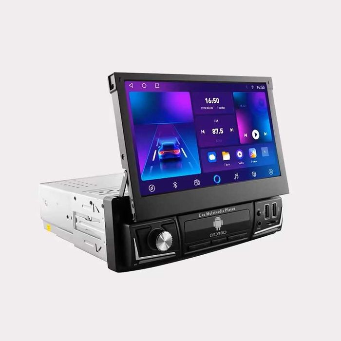 1 DIN – Android 14 Мултимедия Единичен дин Андроид Навигация Прибиращ