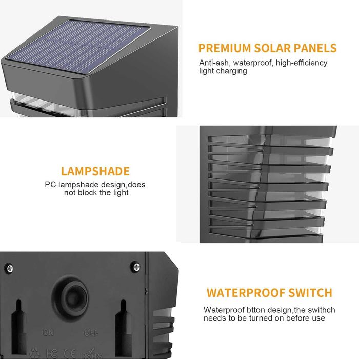 Lumini Solare Led Perete Exterior