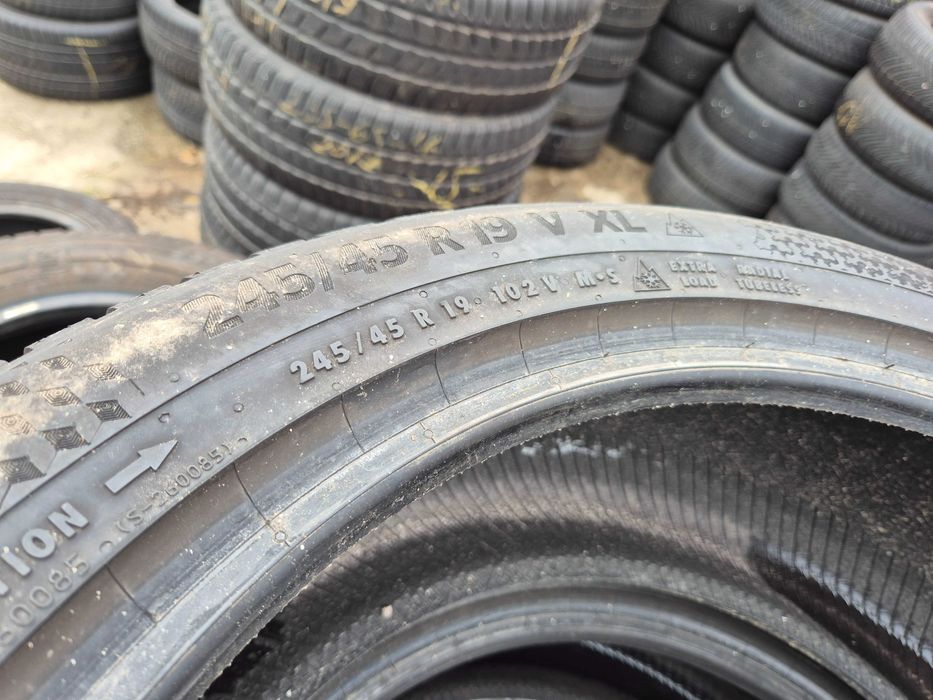 2 Anvelope de IARNA - 245/45/19 - Continental Aproape NOI DOT 2021 !