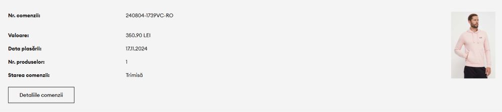 Hanorac Armani roz deschis Marimea S Barbati