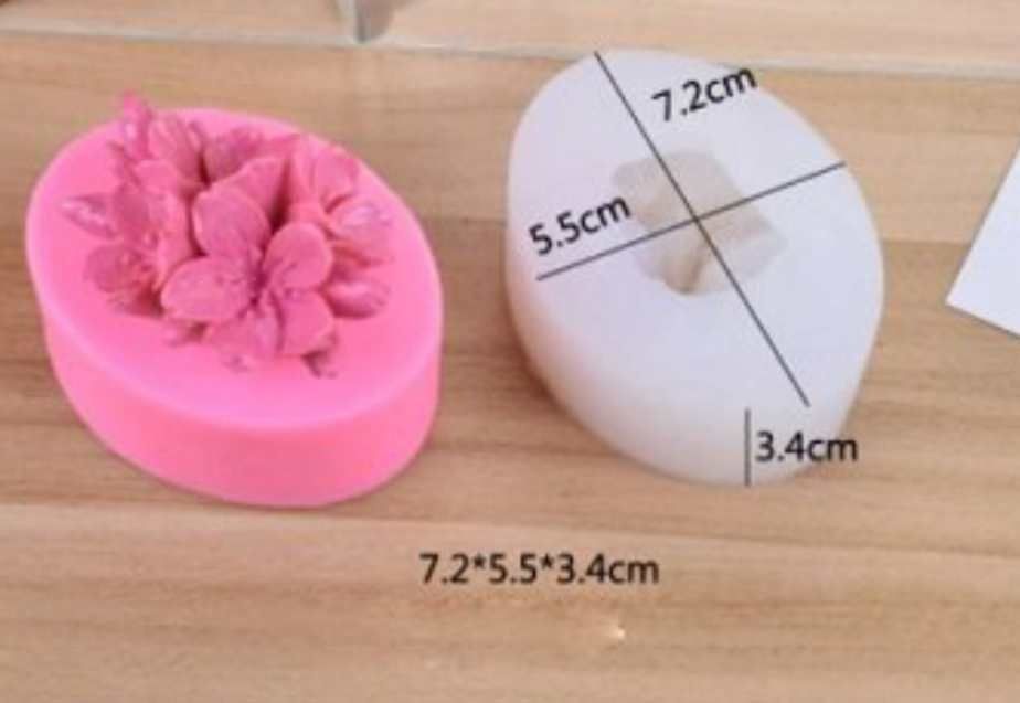 Силиконов молд вишнев цвят 3 D