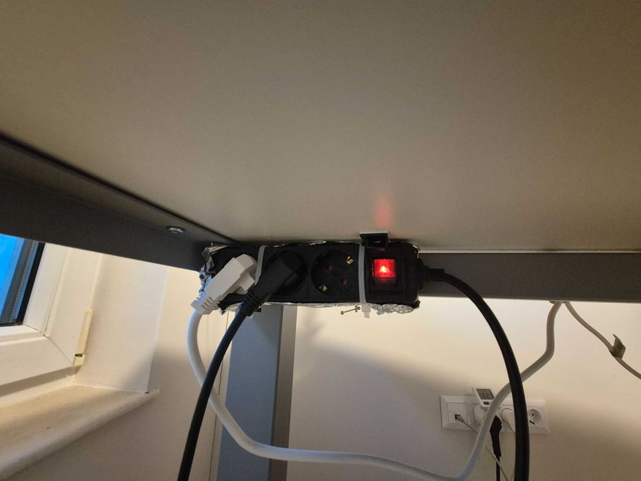 Електрическо бюро 160/80 сив цвят /сива офис маса/