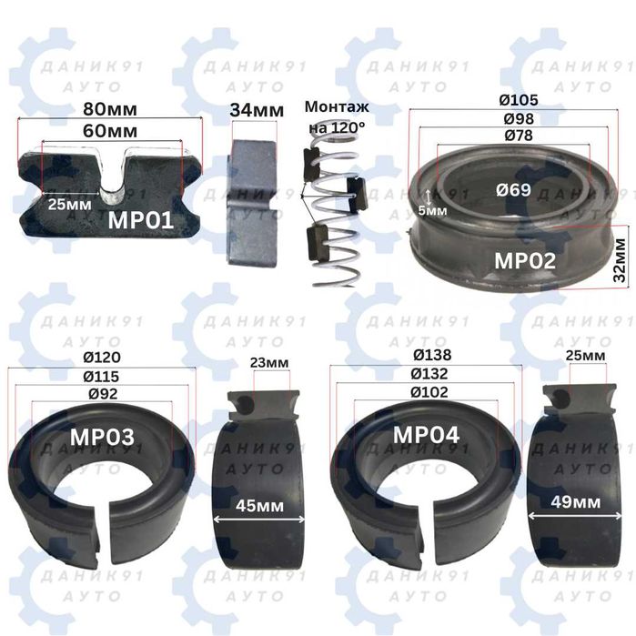 Подложки пружини