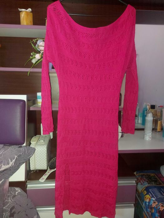 Плетена рокля на дупки