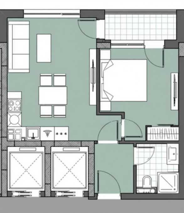 Продава се Двустаен апартамент в Пловдив, Тракия - 60 кв.м за 1767 €/кв.м - Снимка #1