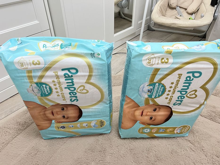 Pampers Premium Care 3 - 78 pcs + evy baby