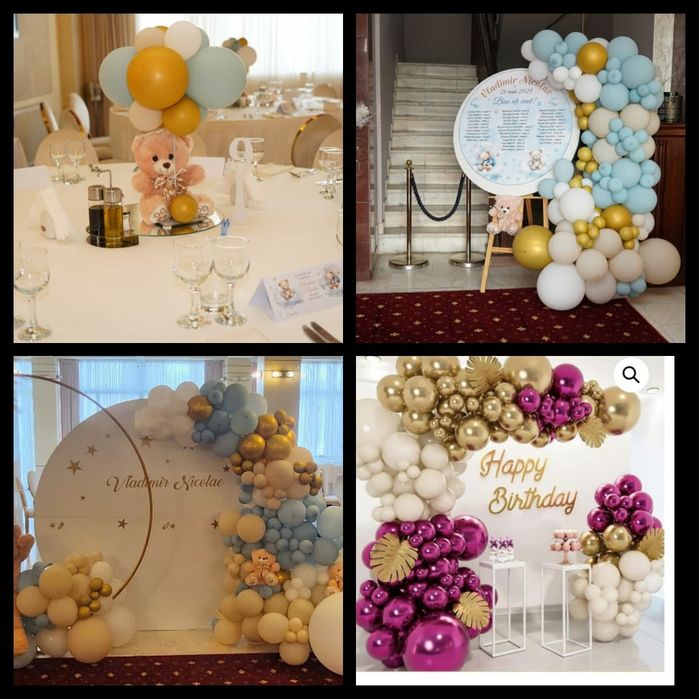 Arcade de baloane si aranjamente cristelnita de inchiriat