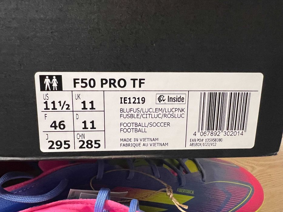 adidas F50 tf PRO стоножки ,футболни обувки номер 46