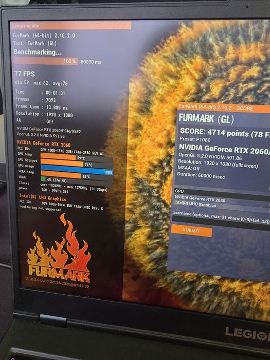 Геймърски Lenovo Legion 5- i5, 16gb ddr4, RTX 2060, 512gb nvme, 144 hz