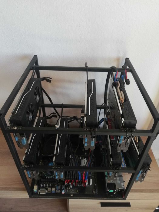 Mining rig 7 x Sapphire RX470 RX570 8GB