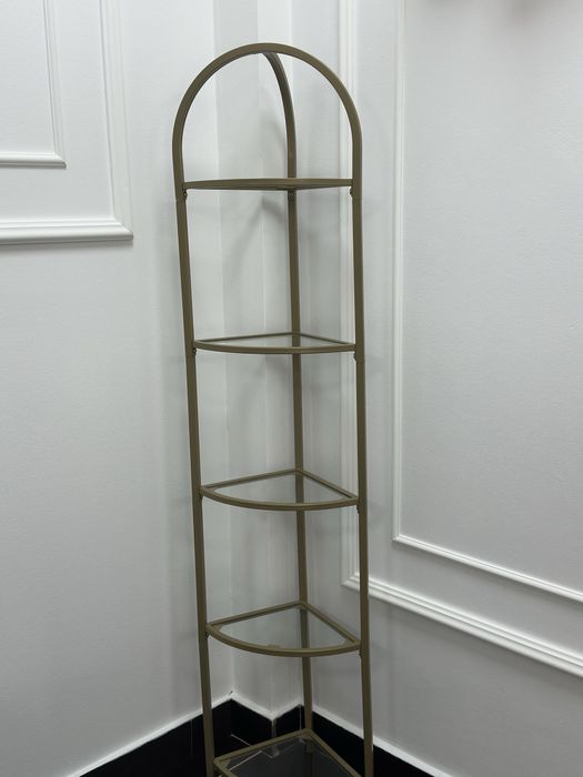 Etajera din  sticla aurie