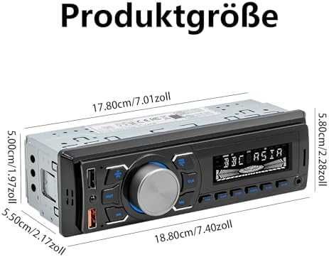 Ново 1DIN Автомобилно Радио DAB+ Bluetooth RDS AM FM USB AUX SD кола
