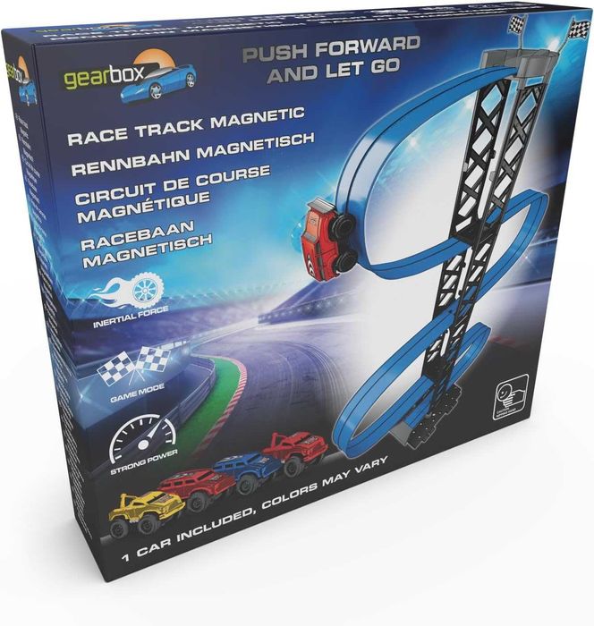 Магнитна състезателна писта с кола 1 метър височина