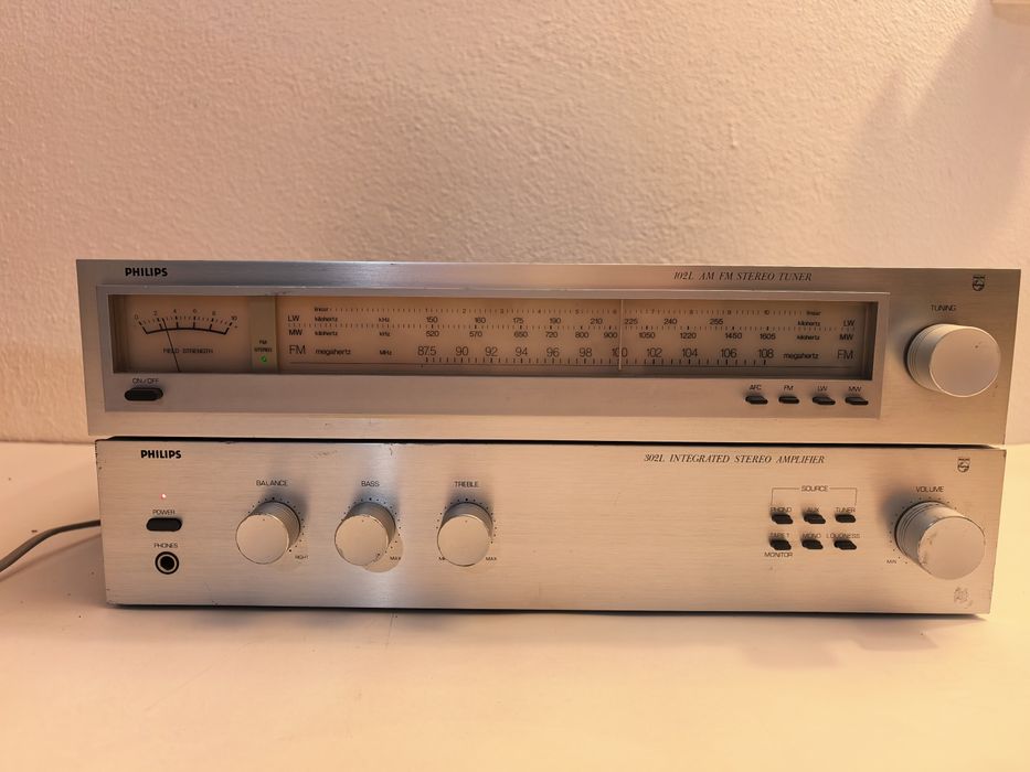 Amplificator Philips 302L si tuner 102L statie
