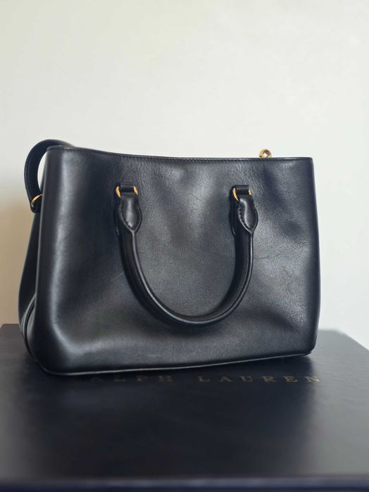 Geantă Lauren Ralph Lauren Marcy 26 – piele naturală – cutie originala + dust bag