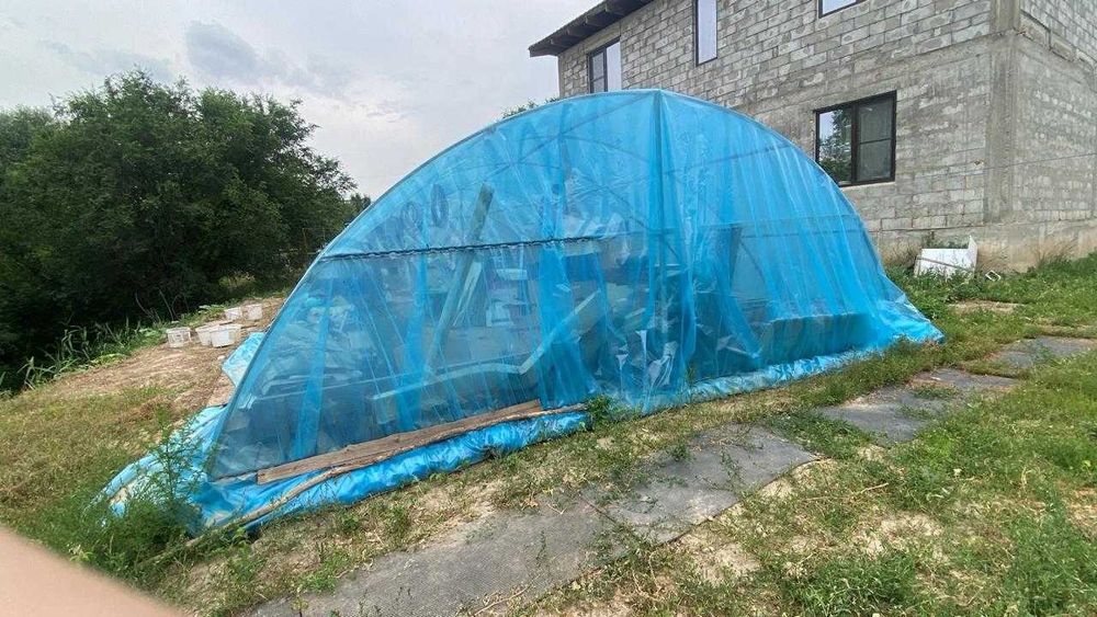 Теплица с металлическим каркасом 6*12