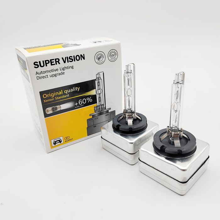 Set 2 becuri Xenon D1S, D2S, D3S, White 35W, 6000K SuperVision UP +60%