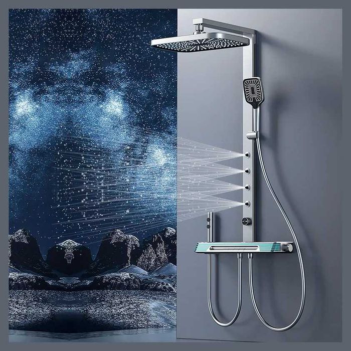 Модерен хидромасажен душ с дисплей и LED подсветка D38