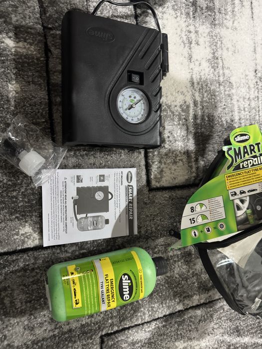 Kit de pana + compresor + cui de remorcare