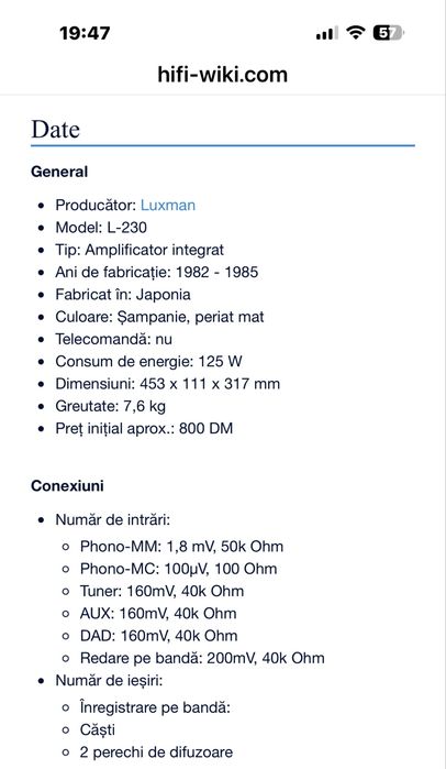 Amplificator Luxman L230