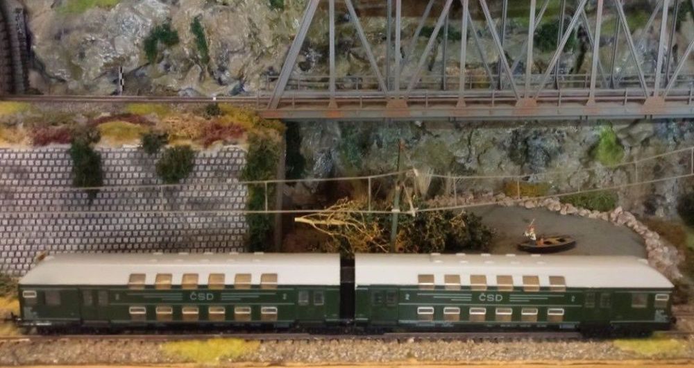 Vagon etajat TT trenulet electric scara 1:120