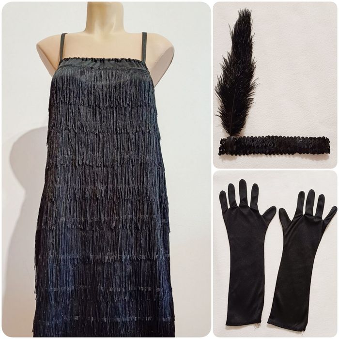 Costum Flapper negru damă