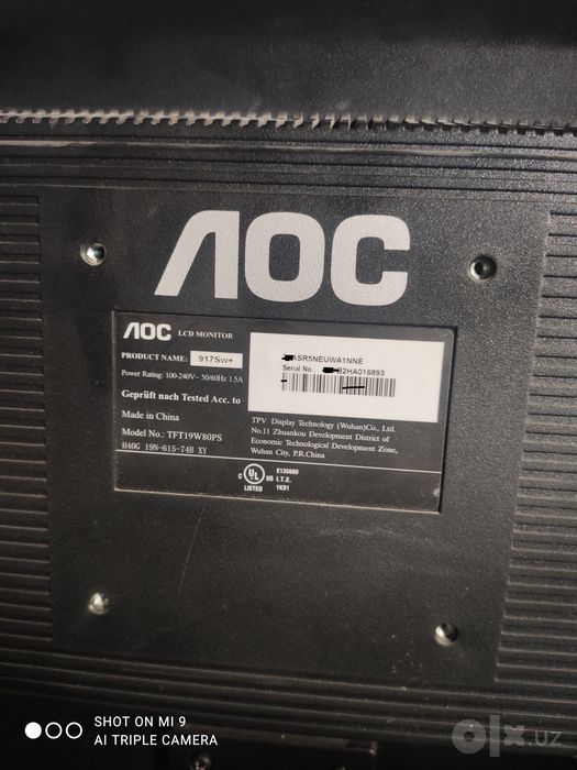 AOC 19 917Sw+ 75hz