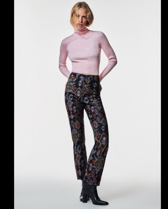 Blugi imprimeu Zara material elastic marime S M L lichidare