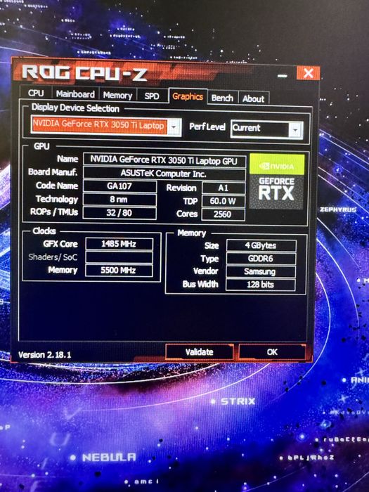ASUS ROG Strix G17 | 17.3” 144Hz | Ryzen7 | RTX3050Ti | Оптимизиран!