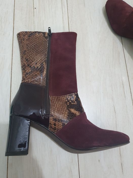 Botine piele 37, animal print