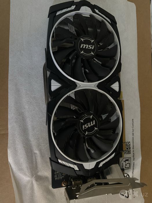 Видеокарта MSI GeForce GTX 1060 Armor 6G OC (6 ГБ)