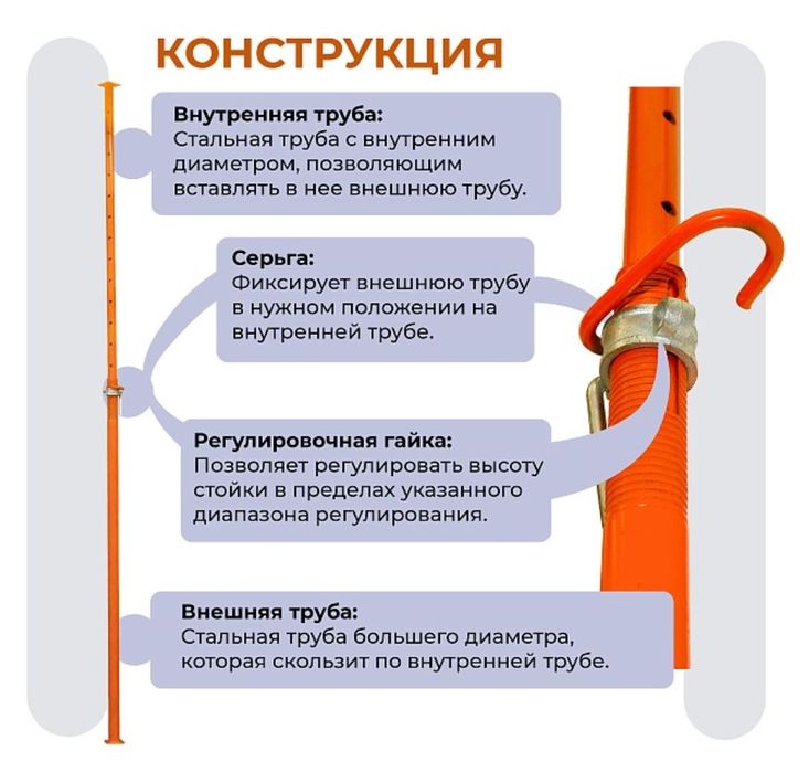Стойка телескопическая