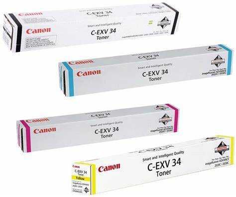 tonnere noi C-EXV 34 Canon original galben (yellow) purpuriu (magenta)