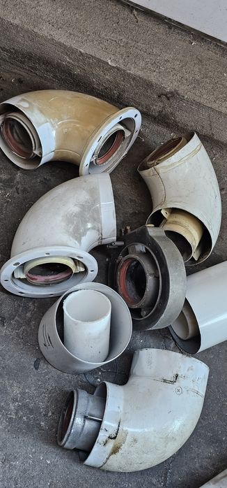 Coș, coturi și prelungire centrală termică