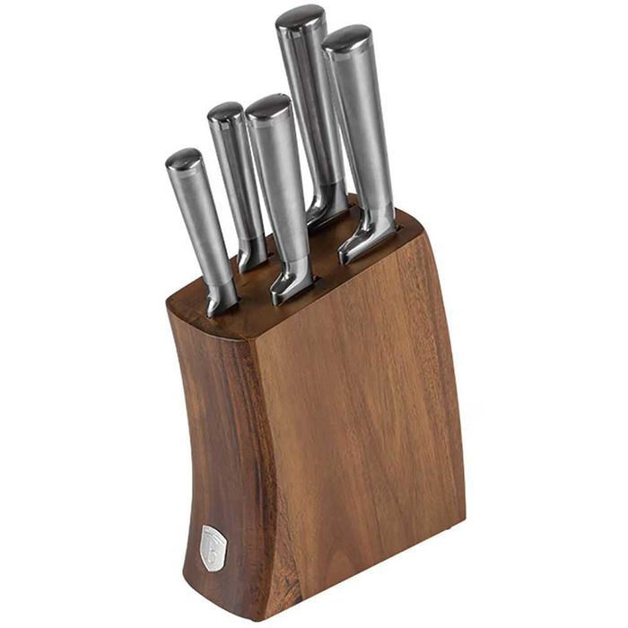 Set cutite BERLINGER HAUS BH/3124 suport lemn Acacia 5 piese otel 9-20cm Nou Sigilat