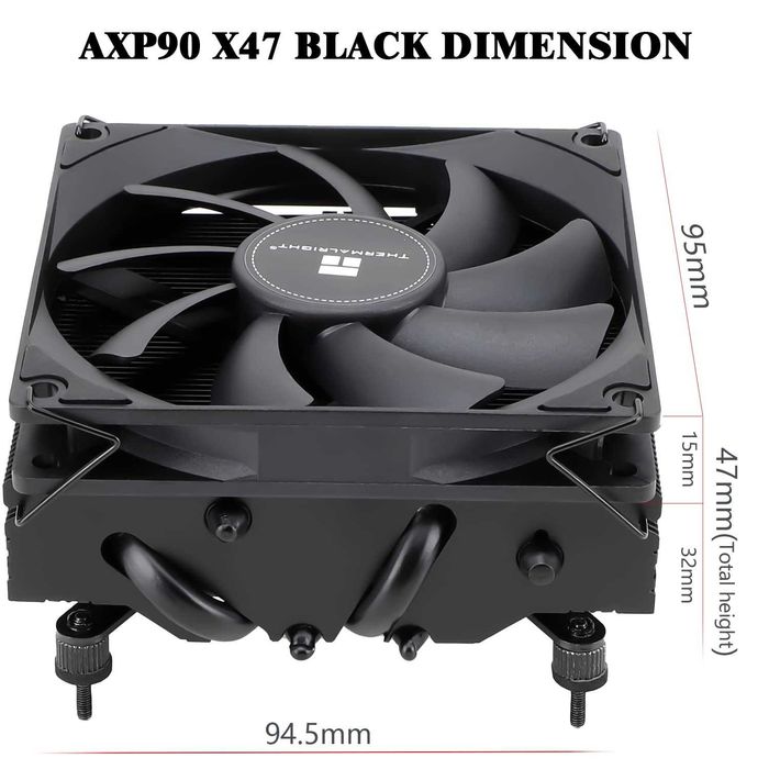 Cooler CPU Aer Thermalright AXP90-X47 profil redus,PWM AGHP,AMD Intel