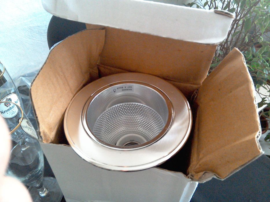 Spot nou, aluminiu, fasung ceramic, dm 20cm, max. 60W, interior/exter.