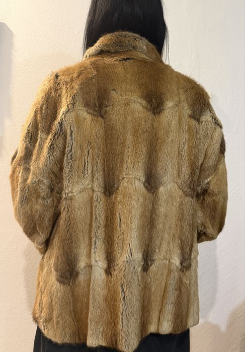 Jachetă blană naturală (Bizam)- Model Vintage