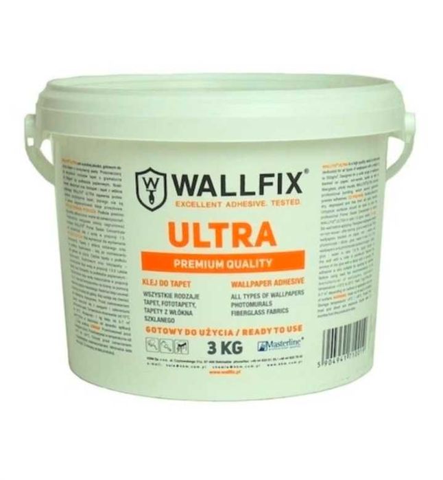 Adeziv tapet gata preparat, WALLFIX ULTRA, folosit