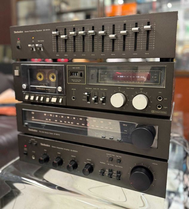 Ретро аудио сет - TECHNICS - усилвател, тунер, дек + опция еквалайзер