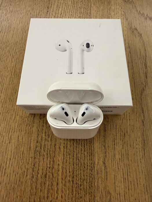 Apple AirPods Gen 1 originale + carcasă A1602 + cutie