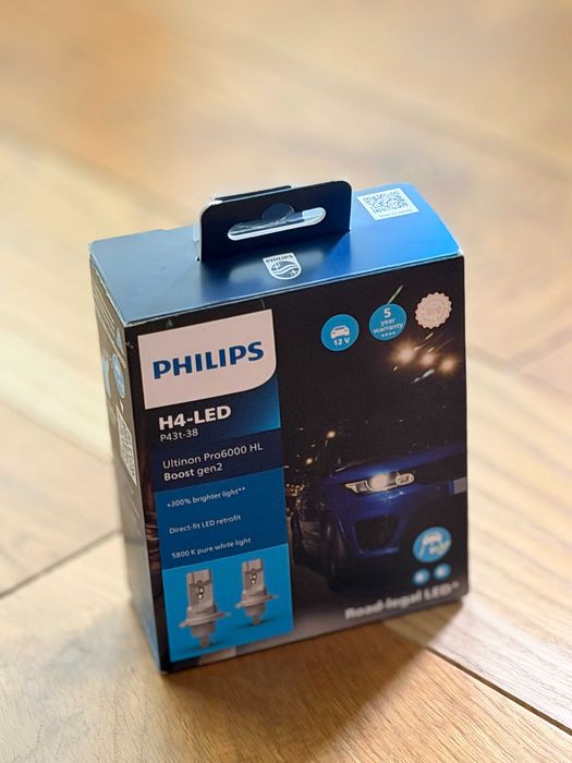 Kомплект LED крушки Philips Ultinon Pro6000 Boost Gen2 Direct-Fit H4 с road legal / хомогация за пътя