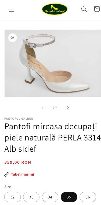Pantofi piele naturală