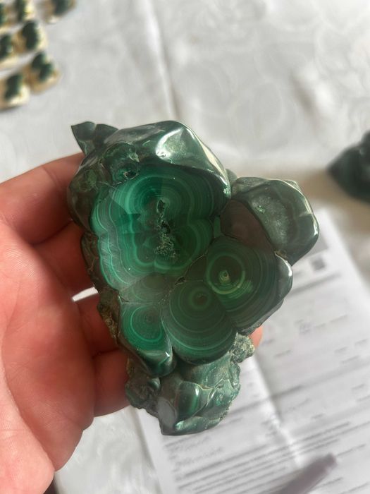 Scrumiera malachit natural autentic hand made unicat