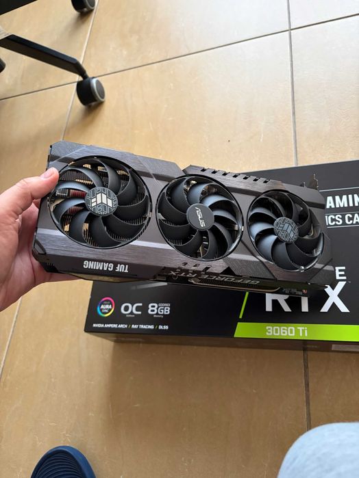 ASUS TUF Gaming GeForce RTX 3060 TI V2 OC Edition + къстъм кабели