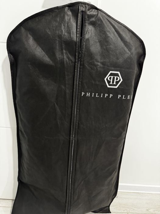 Geaca piele Philipp Plein , marimea L , autentica