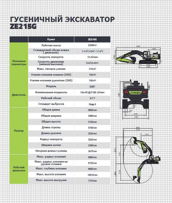 Zoomlion ZE215 экскаватор